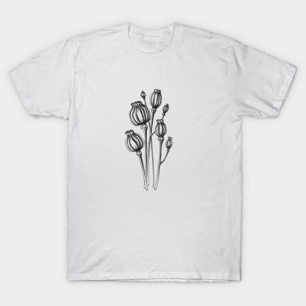 Dried poppy T-Shirt by norakamuy